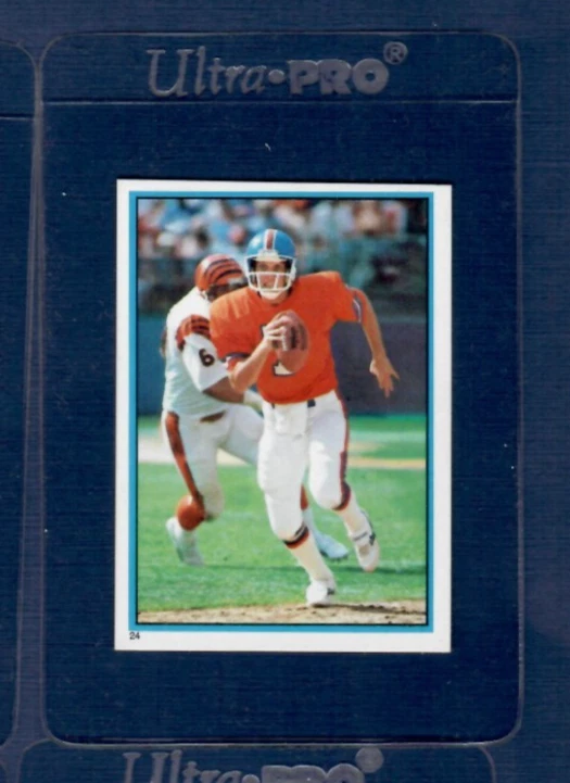 Adesivo 1985 Topps Football #24 John Elway em breve Denver Broncos! HOF! - Imagem 1 de 1