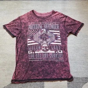 Affliction Freedom Defender Shirt Herren XL rot Molon Labe Y2K wendbar - Bild 1 von 7