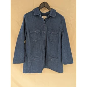 Talbots Damen Petites Jeansjacke Button Down 18W blau Jeanshemd - Bild 1 von 7