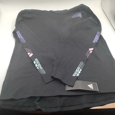 Adidas girl size 10/12 top Long Sleeve With Hood - Image 1 of 3