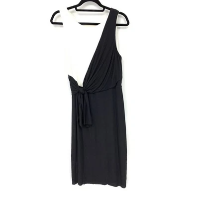 Bailey 44 Women's Sz L Andalusian Dress Sleeveless Tie Waist Black/White *FLAWS - Image 1 of 4