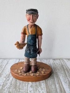 Hand Carved Wood Carver Duck decoy Figure Mike Galloway Signed Great Detail  - Picture 1 of 14