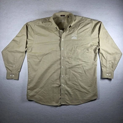 Ashworth Para Hombres XL Bronceado Manga Larga Presidio Golf Abotonado Informal Foto 1 de 4