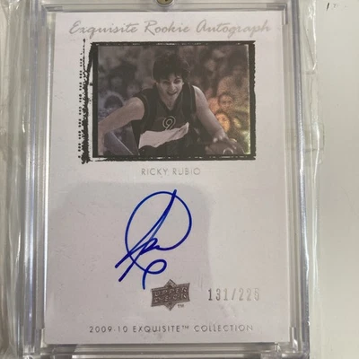 RICKY RUBIO EXQUISITE RC AUTO #131/225 TIMBERWOLES SUPERSTAR RARE - Image 1 of 4