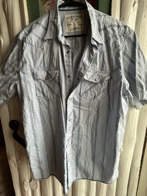 Camisa Canyon River Blues SS talla grande con broches de presión de perlas Foto 1 de 4