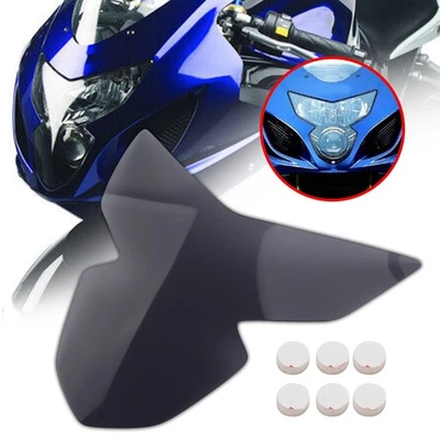 Headlight Lens Cover Protector Shield For Suzuki GSXR600 GSXR750 2004-2005 Grey — 第 1/4 张图片