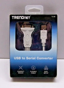 TRENDnet TU-S9 USB to Serial Converter USB 1.1 to RS-232 Male DB9 Serial Cable - Picture 1 of 5