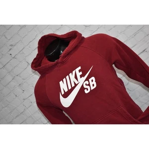 Nike Hoodie Skateboarding SB Mens Size Medium Red Front Pocket - Picture 1 of 7
