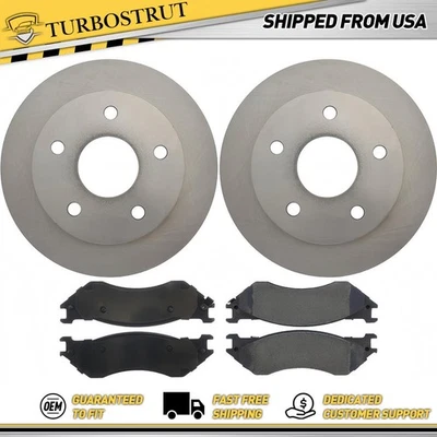 Комплект передних оригинальных тормозных дисков тормозных колодок для 2000 2001 Dodge Ram 1500 3,9 л - Изображение 1 из 2