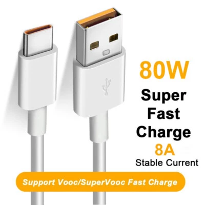Oppo Original USB Type-C SuperVOOC Charger Adapter Cable 80W Fast A3 Pro F25 AU - Image 1 of 4