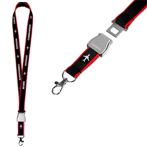 Airplane Bukle Belt Lanyard , ID Badge, Aviation Lanyard, Pilot Lanyard - Picture 1 of 9