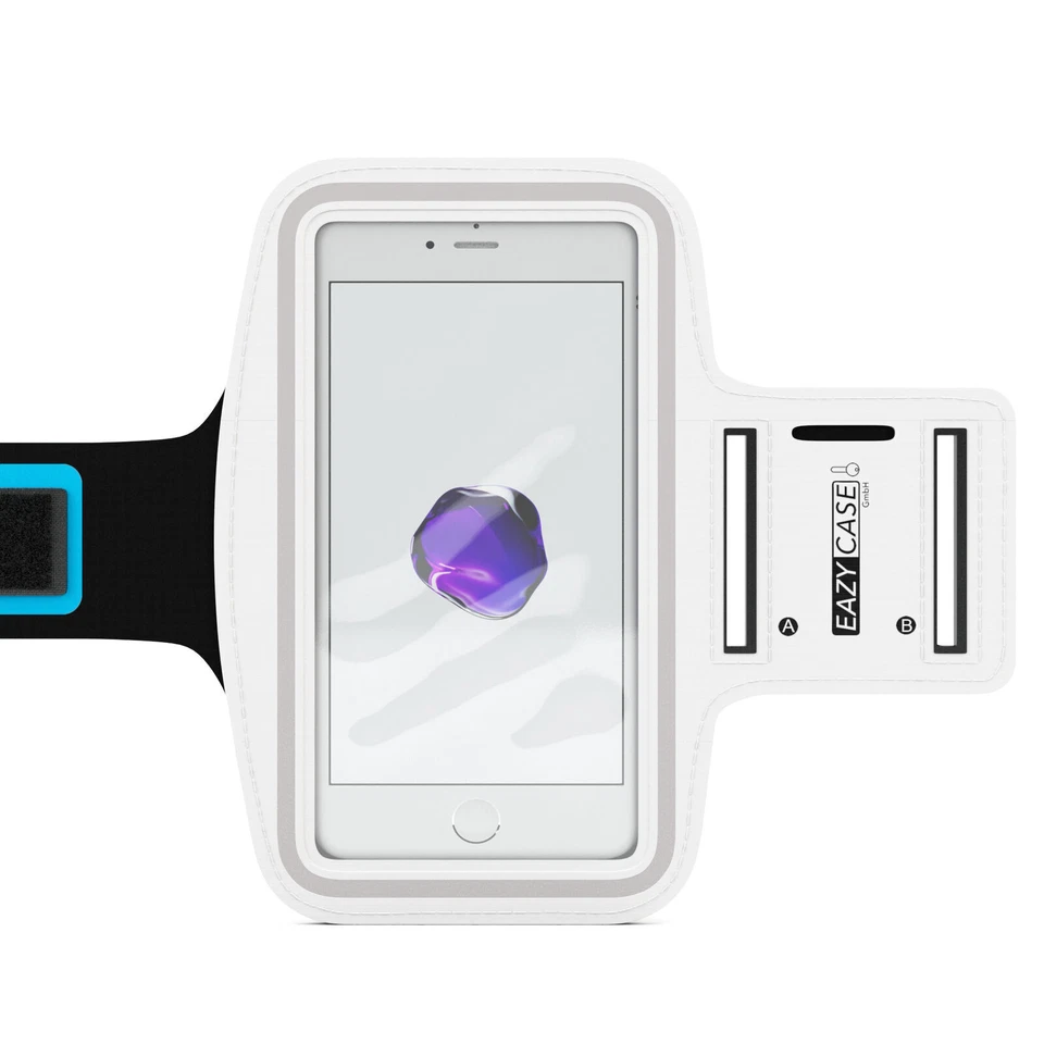 Universal Sport Armband Handy Armtasche Joggen Fitness Band Smartphone Weiß - Bild 1 von 4