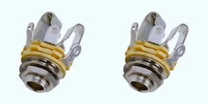 (2 PACK) REAN NYS230 1/4" Stereo Open Circuit Panel Mount Jack w/ Solder Tabs - Picture 1 of 1