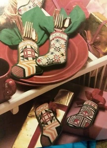 3 Patchwork Dainties Christmas Stocking OOP Cross Stitch PATTERN (W) - Picture 1 of 1