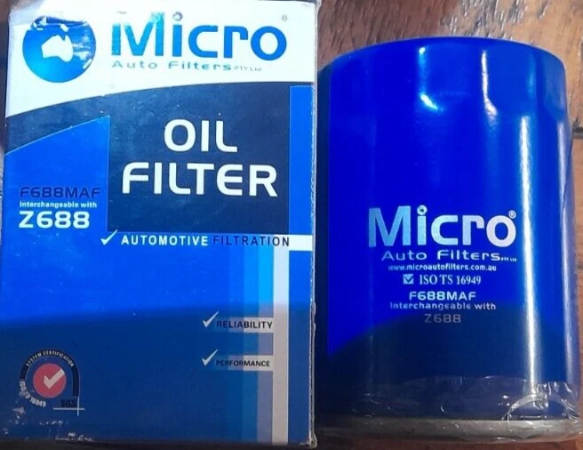 Oil Filter Z688 Fits HOLDEN Captiva CG Petrol V6 3.2L MPFI DOHC (2006-2014) 1PC - image 1 of 1