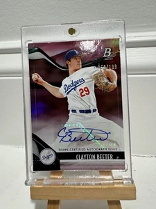 2021 Bowman Platinum Clayton Beeter Auto Pink /199 RC #TOP-13 Yankees - Picture 1 of 2