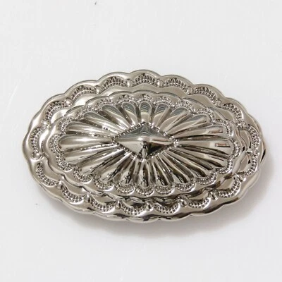 Bolso Cartera Remache Artesanal Cuero Botón Ovalado Aleación Color Plata Decoración KBO003 Foto 1 de 3