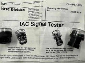 UP-GM IAC PROBADOR OTC 3052S/3053S 1982 M0DULES con luz de prueba de aire inactiva TBI FP1 - Imagen 1 de 1
