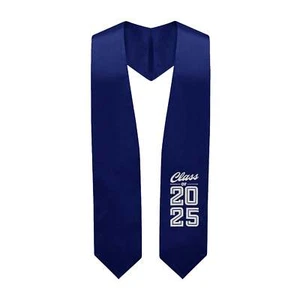 Endea Graduation Navy Blue Class of 2025 Graduation Stole/Sash - Picture 1 of 10