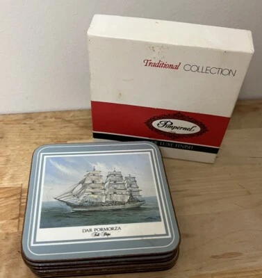 Set of 6 Pimpernel “Tall Ships” Coasters - Cork backing - Made in England - Image 1 of 4