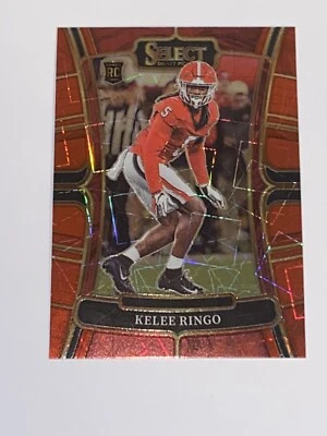 2023 Select Prizm Draft Picks Kelee Ringo Red Lazer Georgia/Eagles Rookie #25 - Image 1 of 2