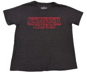 T-shirt unisex Netflix Stranger Things giovanile media nera e rossa ragazzo ragazza adolescenti - Foto 1 di 6