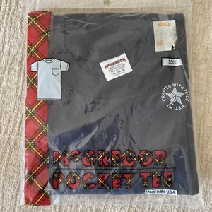 T-shirt uomo McGregor 50/50 tasche nera grande punto singolo Zyare nuova vintage - Foto 1 di 7