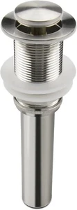 Badezimmer Waschbecken Abfluss Stopper Pop Up Abflusssieb Edelstahl Nickel gebürstet - Bild 1 von 6