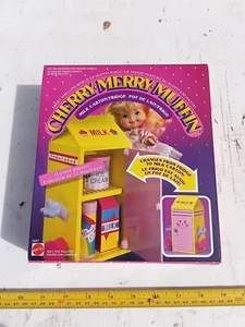 Cherry Merry Muffin Pour N Chill Milk Carton Fridge Mattel 1988 In Sealed Box - Picture 1 of 11