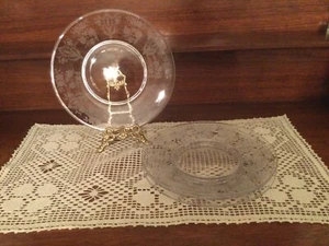 Vintage Cambridge Kristall Rosenspitze 4er Set 8"" Salatteller #2 - Bild 1 von 2