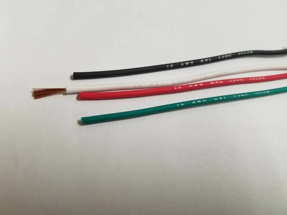 CABLE DE ALIMENTACIÓN AUTOMOTRIZ 16 AWG GXL HIGHTEMP 4 COLORES SÓLIDOS 10 FT IMPRESIÓN EA Legend  Foto 1 de 1