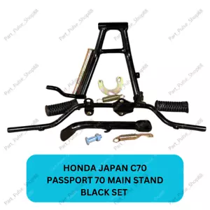 HONDA JAPAN C70 PASSPORT 70 MAIN STAND BLACK SET 1980 TO 1983 FREE SHIPPING - Picture 1 of 13