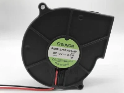 SUNON PMB1275PNB1-AY DC12V 3.6W 75*30MM 2-Wire Turbo Cooling Fan - Image 1 of 4