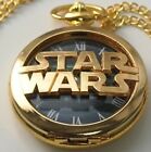 Star Wars Gold Pocket Watch Chain Antique Disney Fantasy Retro Old Vintage SciFi