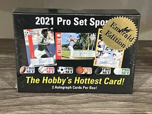 2021 Leaf Pro Set Sports EMERALD Box Sealed Unopened 2 Autos /5 or Less - Picture 1 of 4