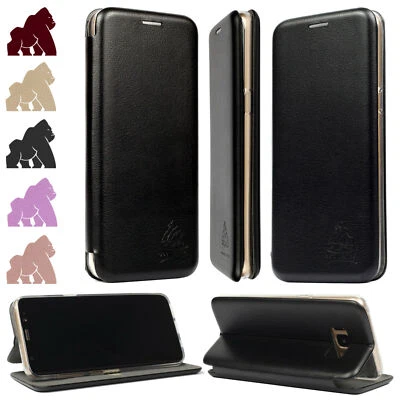 Funda billetera delgada de cuero para Galaxy S20 Ultra Note 10 Plus 9 S10+ S10 8 A 72 52 Foto 1 de 4