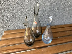 3 Per Lutken Holmegaard vaso vetro Danimarca MID CENTURY VINTAGE EPOCA EAMES - Foto 1 di 8