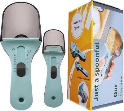 2Pcs Adjustable Measuring Spoon Set, Measuring Cups Multi-Functional Spoons Set  - Image 1 of 4