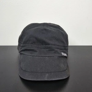 Reebok Hat Cap WOmens Strap Back Black RBK Logo Casual Sports Run Short Brim - Picture 1 of 8