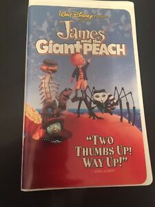 Disney VHS Tape James And The Giant Peach Used 7894