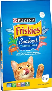 FRISKIES Adult Seafood Sensations Dry Cat Food 10kg-Au FAST SHIPPING| - Picture 1 of 12
