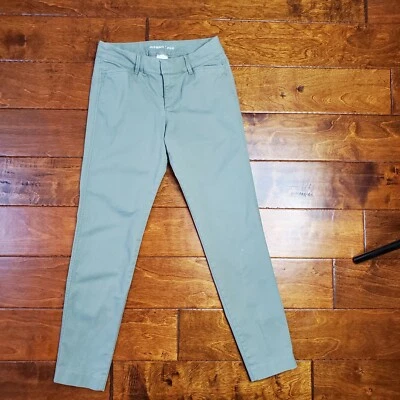 Old Navy Pixie Green Skinny Jeans Size 0 Inseam 26.5" Flat Front Low Rise Ankle  - Image 1 of 4