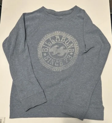 Sudadera Billabong Juvenil Grande Azul Pullover Playa Surf Cuello Redondo Envejecida Foto 1 de 4
