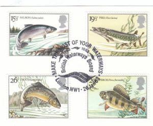River Fish GB Used British Waterways Board London NW1 1983 ON PIECE (146302) - Picture 1 of 1