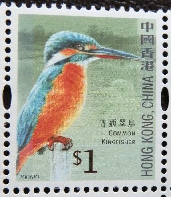 HONG KONG 2006 SG1401 $1 BIRD DEFINITIVES - COMMON KINGFISHER  -  MNH - Image 1 of 1