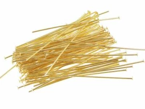 14K Gold Headpin 24 Gauge / 0.5mm thickness - 5 Pieces - Picture 1 of 1