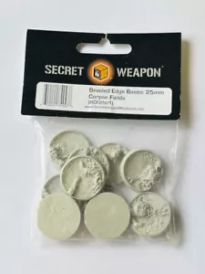 Warhammer 40k/AOS Secret Weapon 25mm Round Bases Corpse Fields 10 Pack - Foto 1 di 3