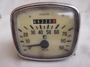 Tacho Tachometer -  Motorrad - Roller - Pkw - Veglia - 46320 Km/h - 70er J. ? - Bild 1 von 9