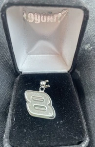 Dale Earnhardt Jr. #8 Nascar Sterling Logo Art Round Charm - Picture 1 of 2