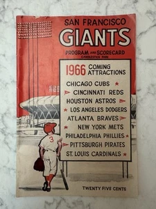 San Francisco GIANTS Program And Scorecard 1966. Candlestick Park. Unscored - Picture 1 of 5